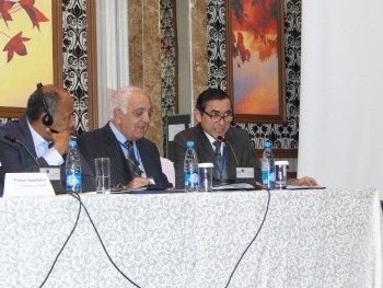 слева направо: Др. Харри Палмер - Эксперт по партнерству; Др. Асад Мусаев - Председатель АСНИОЦАК; Др. Алишер Ташматов - Исполнительный Секретарь АСНИОЦАК